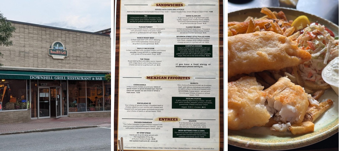 Downhill Grill Menu