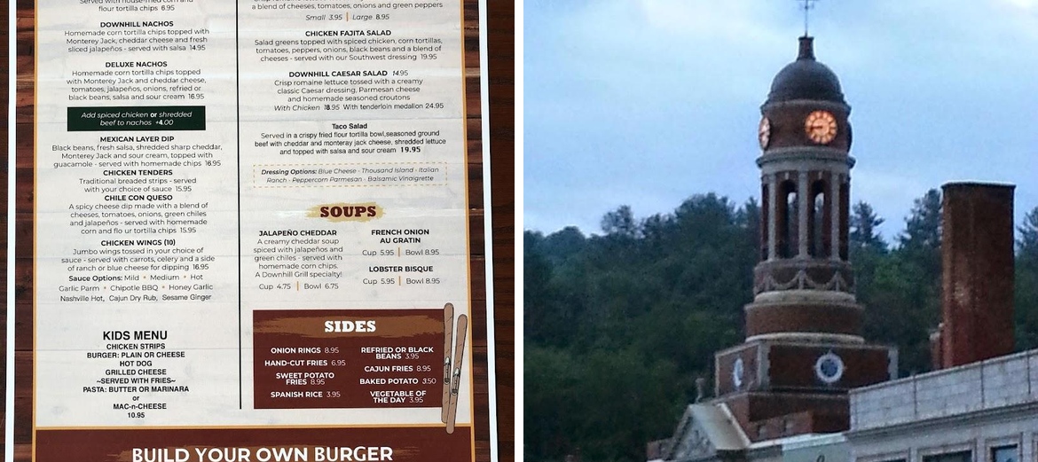 Downhill Grill Menu